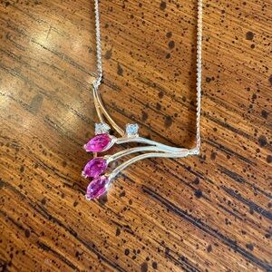 Elegant Pink Gemstone Necklace